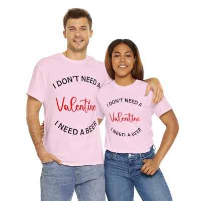 Cheeky Valentine Beer Humor Tee Gildan 5000 T-Shirt - Image 9