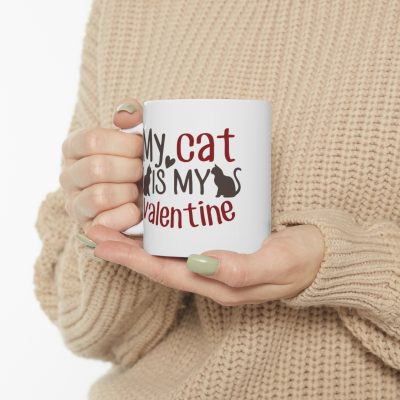 Feline Love Valentine's Coffee Mug 11oz  Coffee Mug - Image 10