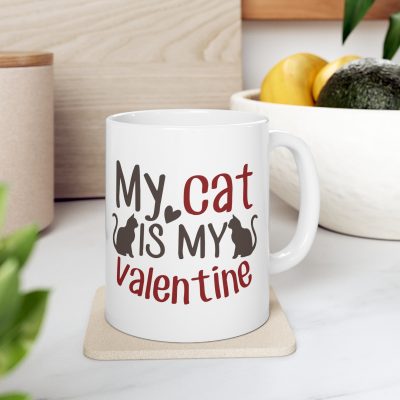 Feline Love Valentine's Coffee Mug 11oz  Coffee Mug - Image 7