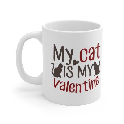 Feline Love Valentine's Coffee Mug 11oz  Coffee Mug - Image 3