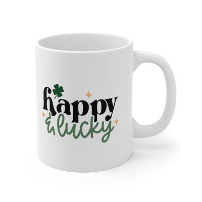 Blissful Clover Charm Ceramic Mug 11oz - Image 3