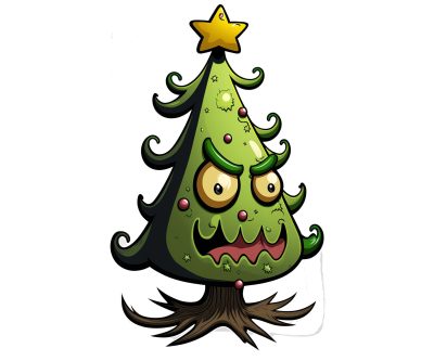 Decorative Christmas Tree PNG for Scrapbooking