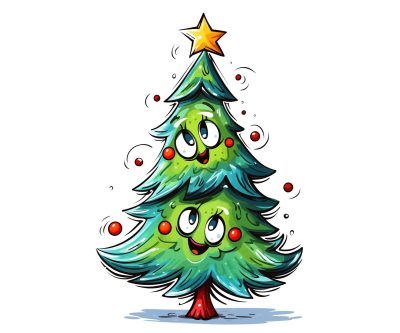 Christmas Tree Artwork for Commercial Use