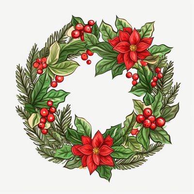 Christmas Angel Wreath Graphics for Spiritual Designs - Image 4