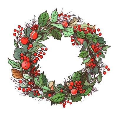 Santa's Wreath Graphics Pack for Seasonal Creativity