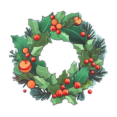 Gingerbread Wreath Graphics - Sweet Holiday Art