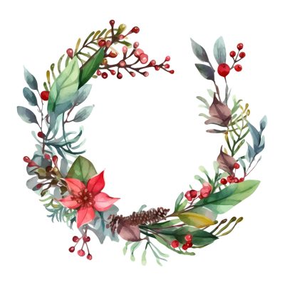 Reindeer Wreath Clipart Collection - Holiday Spirit