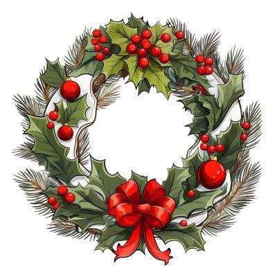 Elf-inspired Wreath Digital Art - Christmas Fun