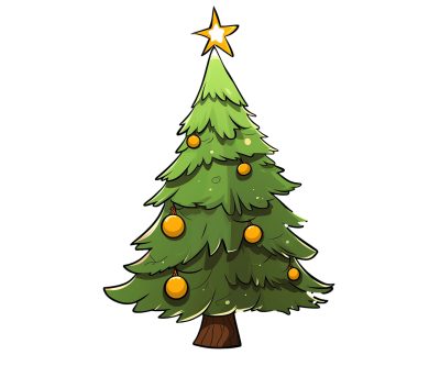 Magical Christmas Tree Digital Clipart Collection - Image 3