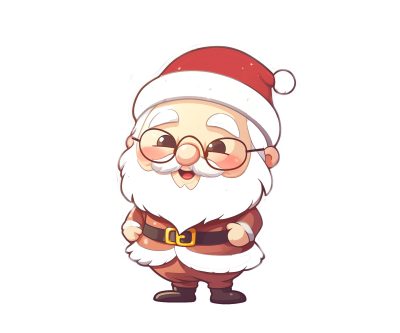 Santa Claus Joyful Clipart Set