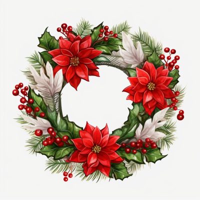 Christmas Angel Wreath Graphics for Spiritual Designs - Image 3