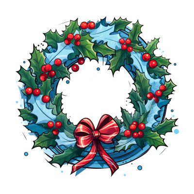 Rustic Wreath Clipart - Cozy Holiday Aesthetic - Image 3