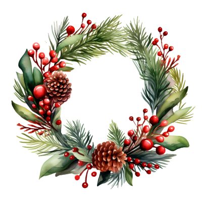 Noel Wreath Digital Art - Perfect for Holiday Projects