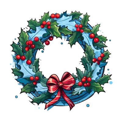 Holiday Charm Wreath Clipart - Create Christmas Magic