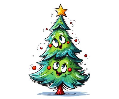 Magical Christmas Tree Digital Clipart Collection - Image 6