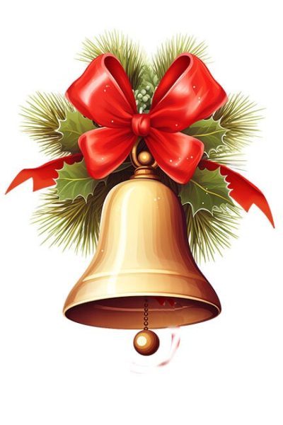 Christmas Bell Wreath Clipart - Seasonal Elegance - Image 6