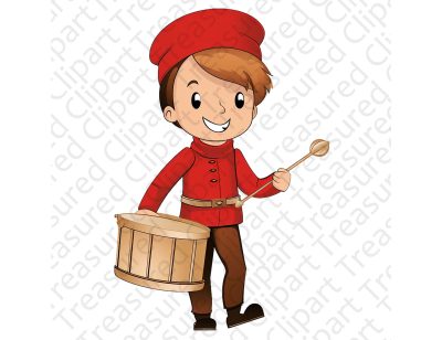 Seasonal Beats: Delightful Drummer Boy Digital Art