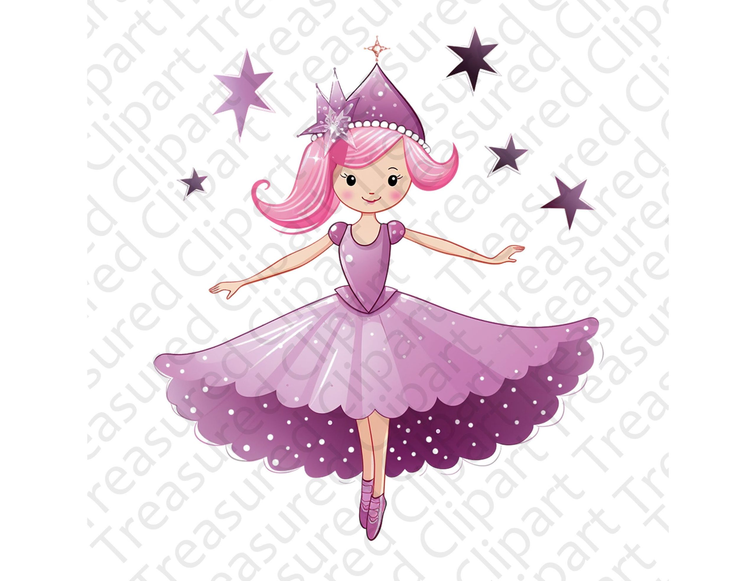 Magical Sugar Plum Fairy Christmas Clipart – Instant Digital PNG ...