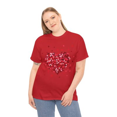 Love Blossom Red Petal Heart Tee Gildan 5000 T-Shirt - Image 18