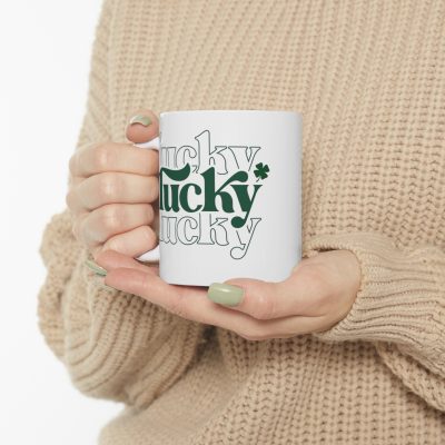 Triple Luck Typography Ceramic Mug 11oz - Image 10