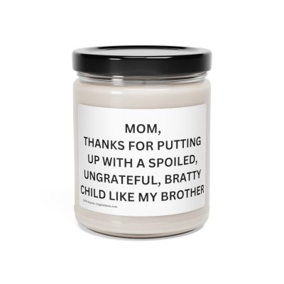 Sibling Shenanigans - 'Bratty Brother' Appreciation Candle - Mother's Day Soy Candle - Image 5