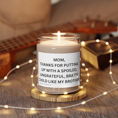 Sibling Shenanigans - 'Bratty Brother' Appreciation Candle - Mother's Day Soy Candle - Image 7