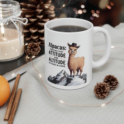 Alpacas: Attitude and Altitude Ceramic Mug 11oz - Image 5