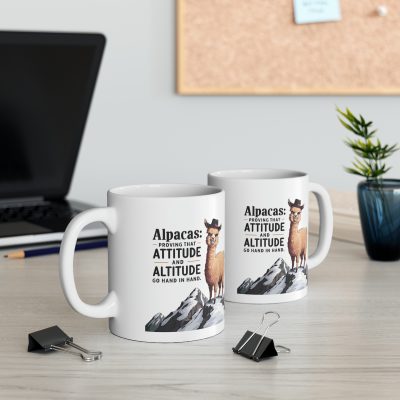 Alpacas: Attitude and Altitude Ceramic Mug 11oz - Image 6