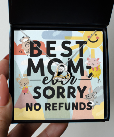 Best Mom Ever Sorry No Refunds Love Dancing Necklace - Image 3