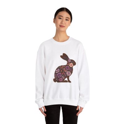 Floral Bunny Graphic Sweatshirt - Cozy & Ethical Unisex Top - Image 16