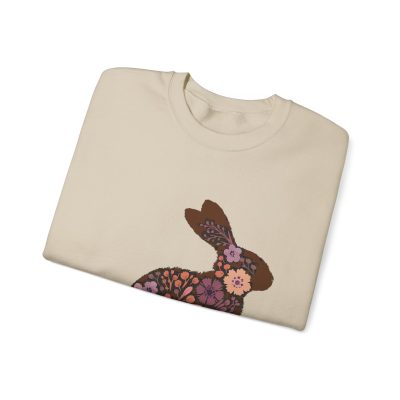 Floral Bunny Graphic Sweatshirt - Cozy & Ethical Unisex Top - Image 5