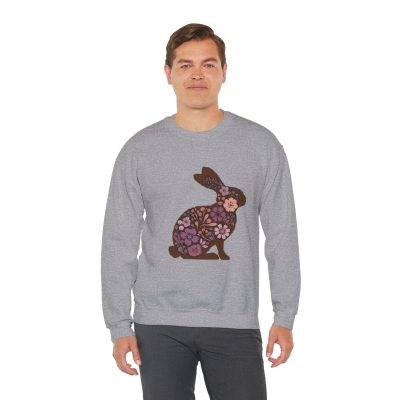 Floral Bunny Graphic Sweatshirt - Cozy & Ethical Unisex Top - Image 29