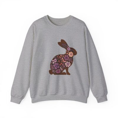 Floral Bunny Graphic Sweatshirt - Cozy & Ethical Unisex Top - Image 24