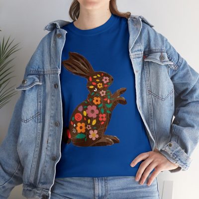 Floral Easter Bunny Tee - Spring Celebration Cotton T-Shirt - Image 49