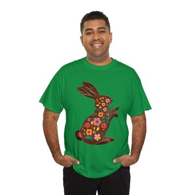 Floral Easter Bunny Tee - Spring Celebration Cotton T-Shirt - Image 45