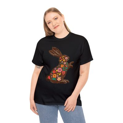 Floral Easter Bunny Tee - Spring Celebration Cotton T-Shirt - Image 29