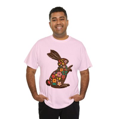 Floral Easter Bunny Tee - Spring Celebration Cotton T-Shirt - Image 9