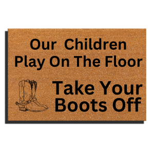 No Shoes Coir Doormat